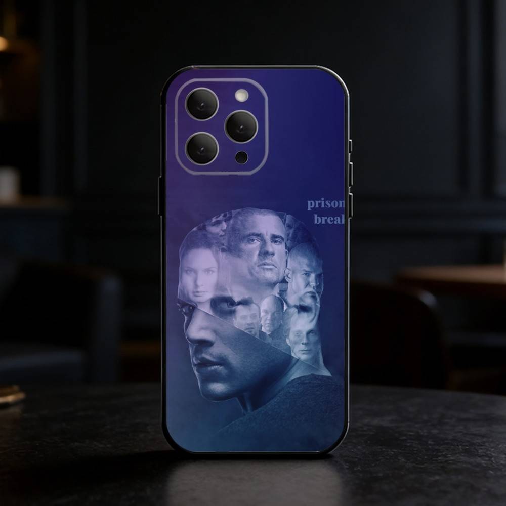 Чехол для телефона P-Prison Break Силиконовый черный Мягкий Для IPhone 17,16,15,14,13,12,11,SE,Plus Pro Max