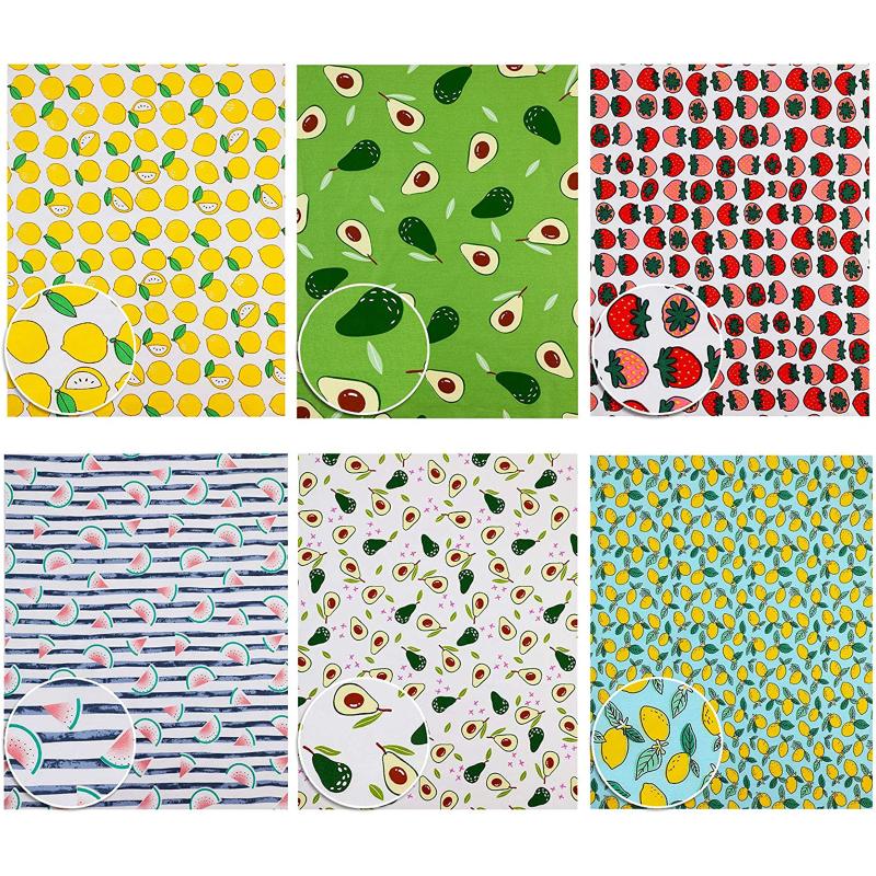 12 шт., комплект хлопковой лоскутной ткани ручной работы «сделай сам», фруктовый узор для рукоделия, скрапбукинга, художественного шитья