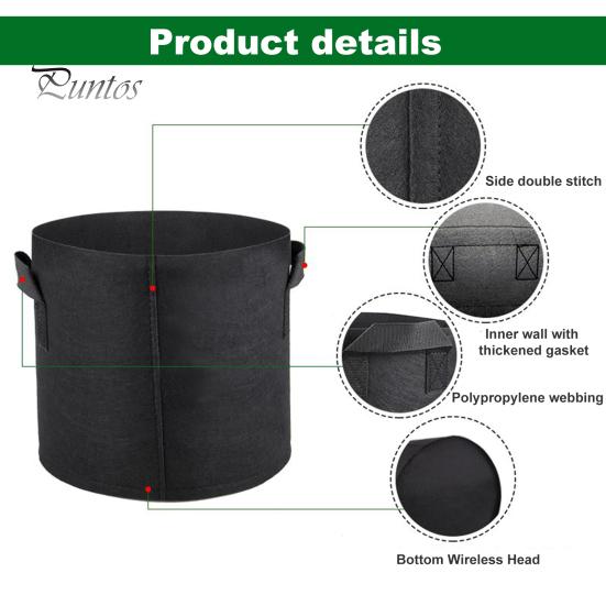 Нетканый мешок для посадки, уличный садовый горшок для растений с усиленными ручками, дышащий мешок большой емкости для выращивания помидоров и картофеля