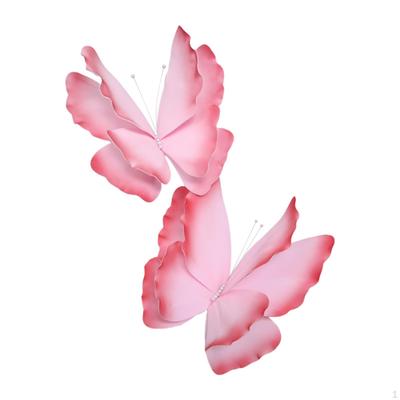 2 шт. Искусственные бабочки, украшения своими руками, декоративные 3D, уникальные, гигантские для