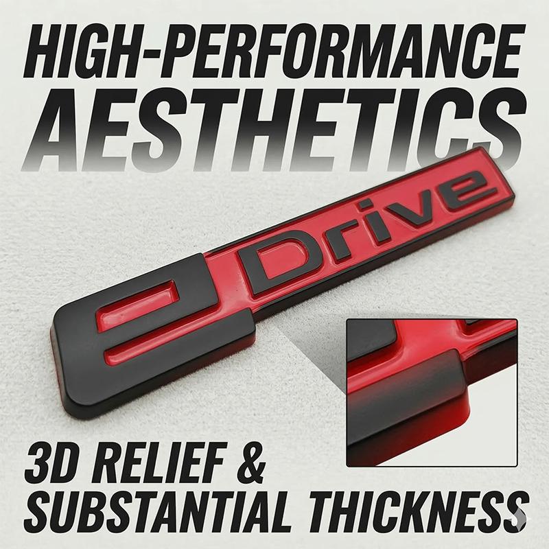 3D ABS eDrive Emblem Badge Car Decal Zinc Alloy Sticker For BMW EV Hybrid i3 i8 330e 530e X5 Trunk Fender Auto Accessories pi2