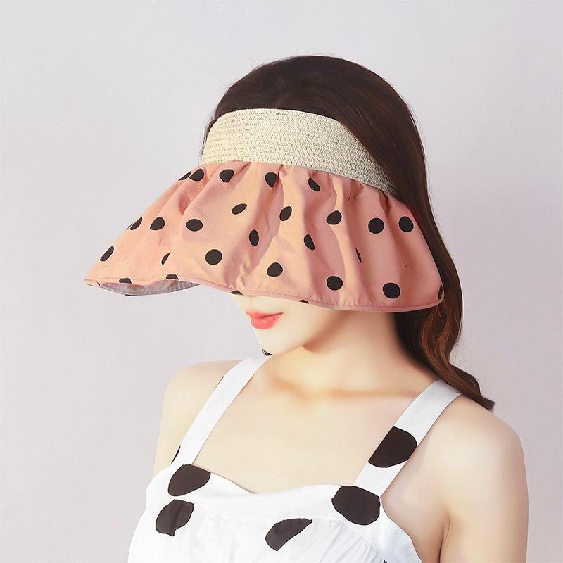 Northwood Летняя шляпа в горошек с пустым верхом для женщин, повязка на голову, пляжная шляпа, дорожная шляпа от солнца, шляпа-ракушка, уличная кепка