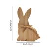 Unfinished Rabbit Block Accent Bookshelf Gift Wooden Bunny Sign Easter Table Decoration for Fireplace Office Festive Dining Room