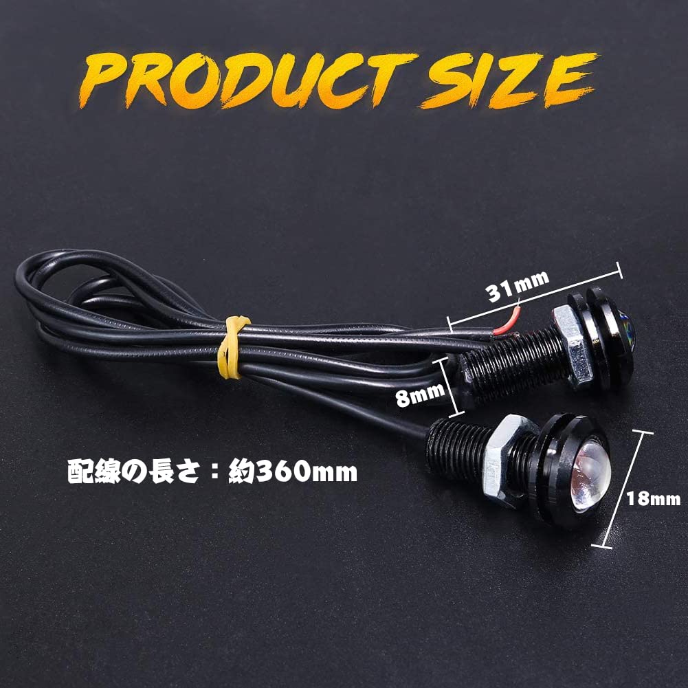 X-STYLE LED Daylight 18 мм прожектор болтового типа большой шаровой счетчик водонепроницаемый высокая яркость встроенный Eagle Eye 12 В специальный набор из 10 шт. (розовый)