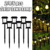 2/4/6Pcs Solar Garden Light Garden Lawn Decoration Lamp Outdoor Waterproof Illumination for Courtyard Lawm Lighting