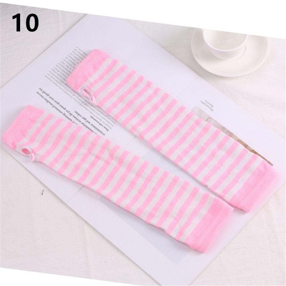 Classic Cotton Arm Cover Fingerless Long Glove Wristband Elbow Mitten Knitted Gloves