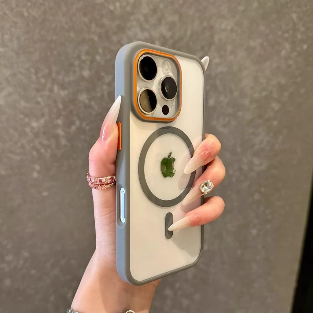 Контрастный цвет Подходит для чехла для мобильного телефона Apple 16promax Магнитная зарядка Magsafe IPhone15 14 Прозрачный Ip13