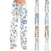 Womens Pajama Pants Sleepwear Casual Drawstring Elastic Waist Pants Comfy Straight Yoga Loose Trousers