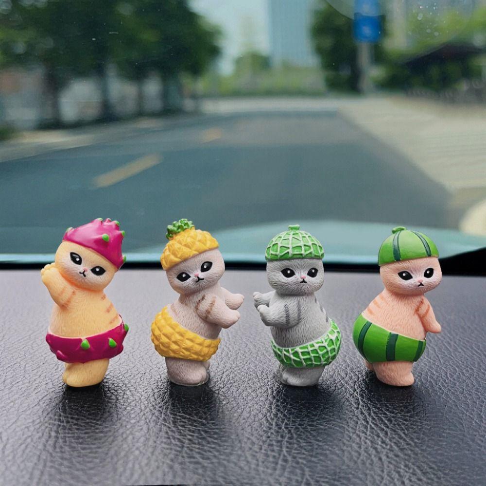 Creative Car Dashboard Ornament Fruit Dance Cat Car Temporary Stop Sign Moving License Plate