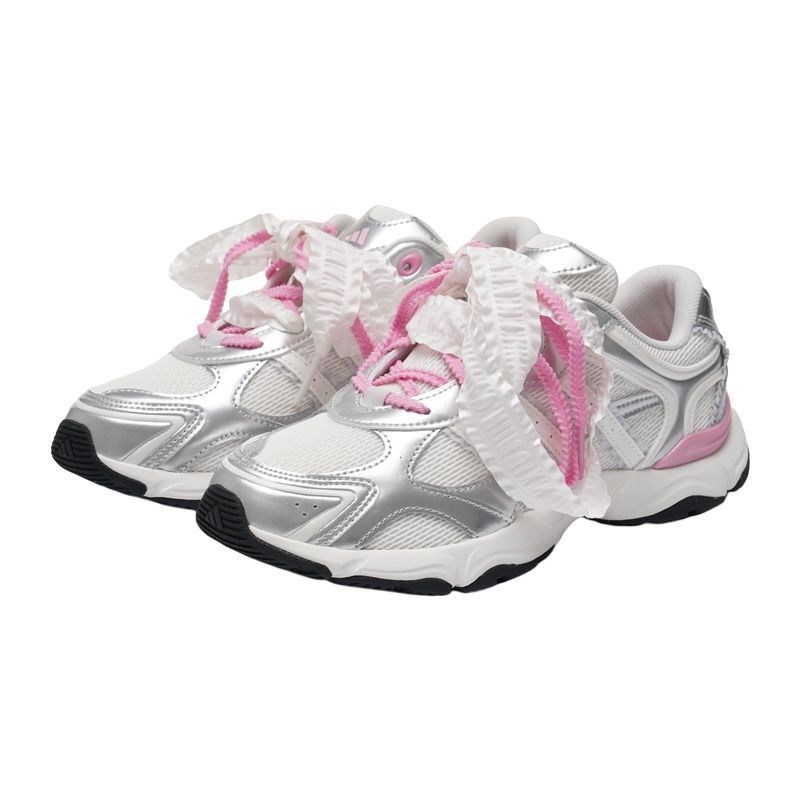 adidas Whisper Glide Hype Удобные Нескользящие Прочные Упругие Повседневная обувь Кроссовки женские Серебристо-белые KZ9640