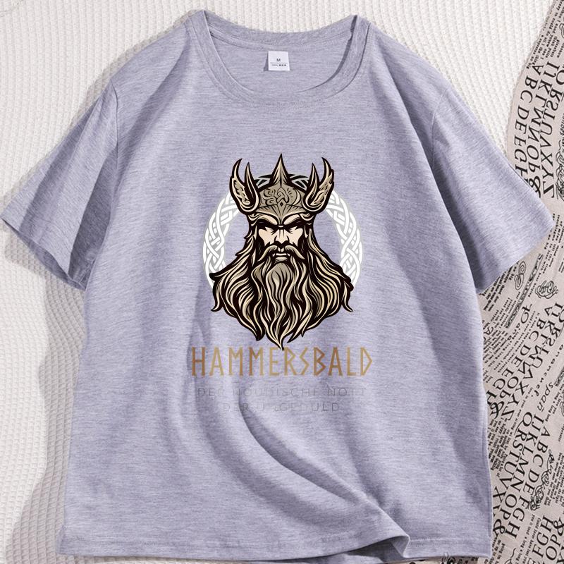 Vintage Head God Tshirt Casual Round Neck Cotton Short Sleeve Tshirt Streetwear Loose Fit Graphic Tee Mens Clothes Streetwear