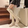 Fashion 2024 Hot Sale Fashion Women Over Knee Boots Back Zipper Autumn Winter Boots Square Heel Retro Women's Shoes Botines De Mujer