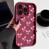 Простой чехол для телефона с узором из розовых вишневых бантиков для iPhone 17 16 15 14 13 12 11 Pro Max 17 Air 16E X XR XS 7 8 Plus Ударопрочный чехол