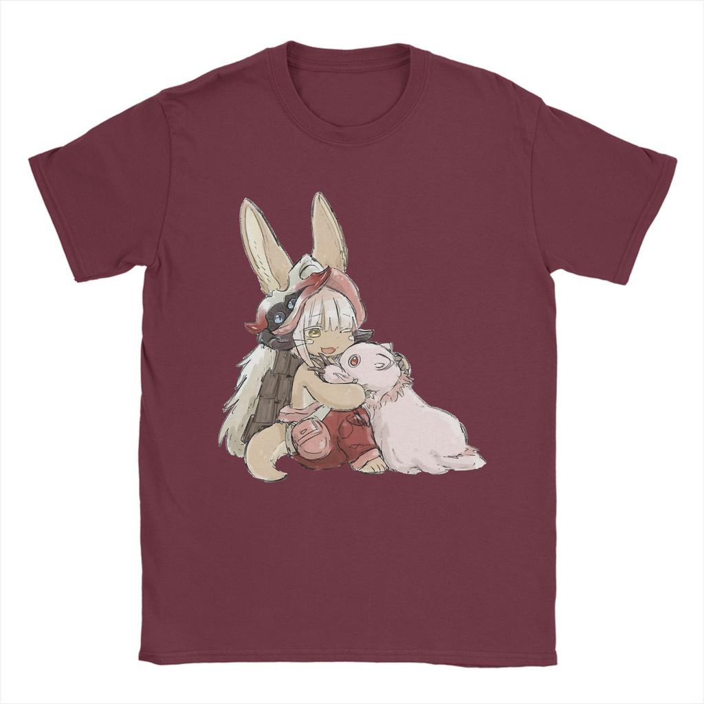 Коричневая футболка Made in Abyss Летняя Футболки Харадзюку Мужская 100% хлопок Круглый вырез 4XL 5XL 6XL Футболки Короткий рукав Y2K Повседневные топы