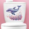 Whale Flower Leaf Butterfly Toilet Post Bathroom Home Beautification Wall Stickers Self-adhesive