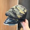 American Casual Retro Old Camouflage Denim Forward Hat Children Spice Girl Show Face Ducktongue Newsboy Painter Hat
