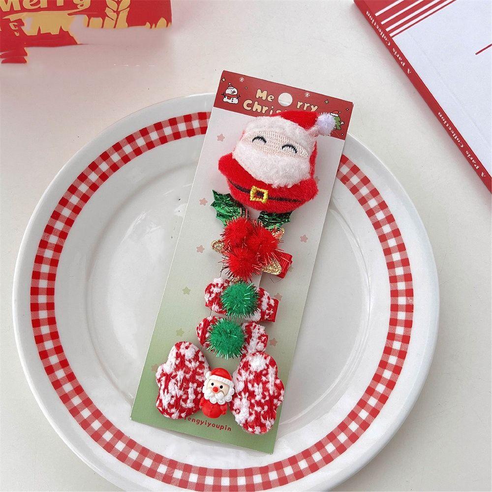 Рождественский Декор Рождественский Набор Заколок для Волос Оленьи Рога Пайетки Детские Рога Зажим для Волос Рождественская Шляпа Звезда Детский Бант Заколка для Волос