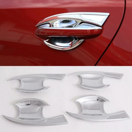 Chrome Car Exterior Door Handle Bowl molding Cover Trim For Kia Forte -