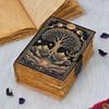 Celestial Tree of Life Journal Vintage Lock Diary with Moon Phases | Handmade Spellbook, Grimoire, Witchcraft Notebook, Book of Shadows