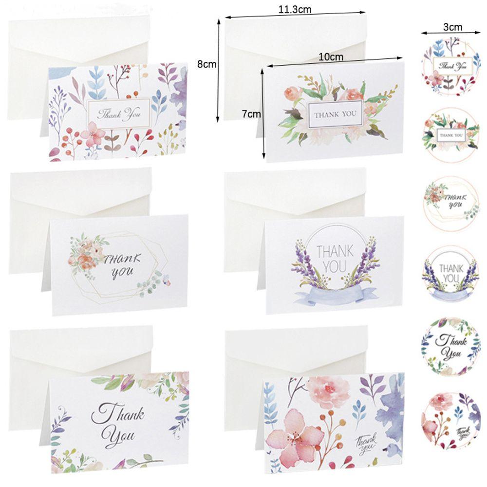 Folding Stickers Flower Floral Envelopes Invitation Card Greeting Cards Thank You Cards Postcard