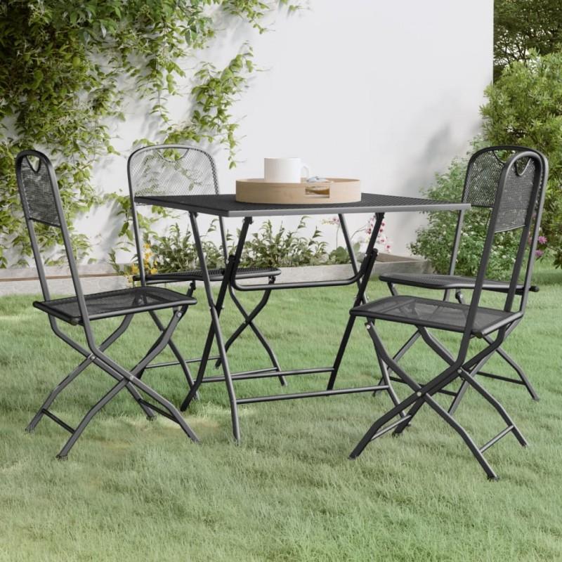 Day and Night - Day and Night Garden Dining Set 5 Pieces Anthracite Expanded Metal Mesh