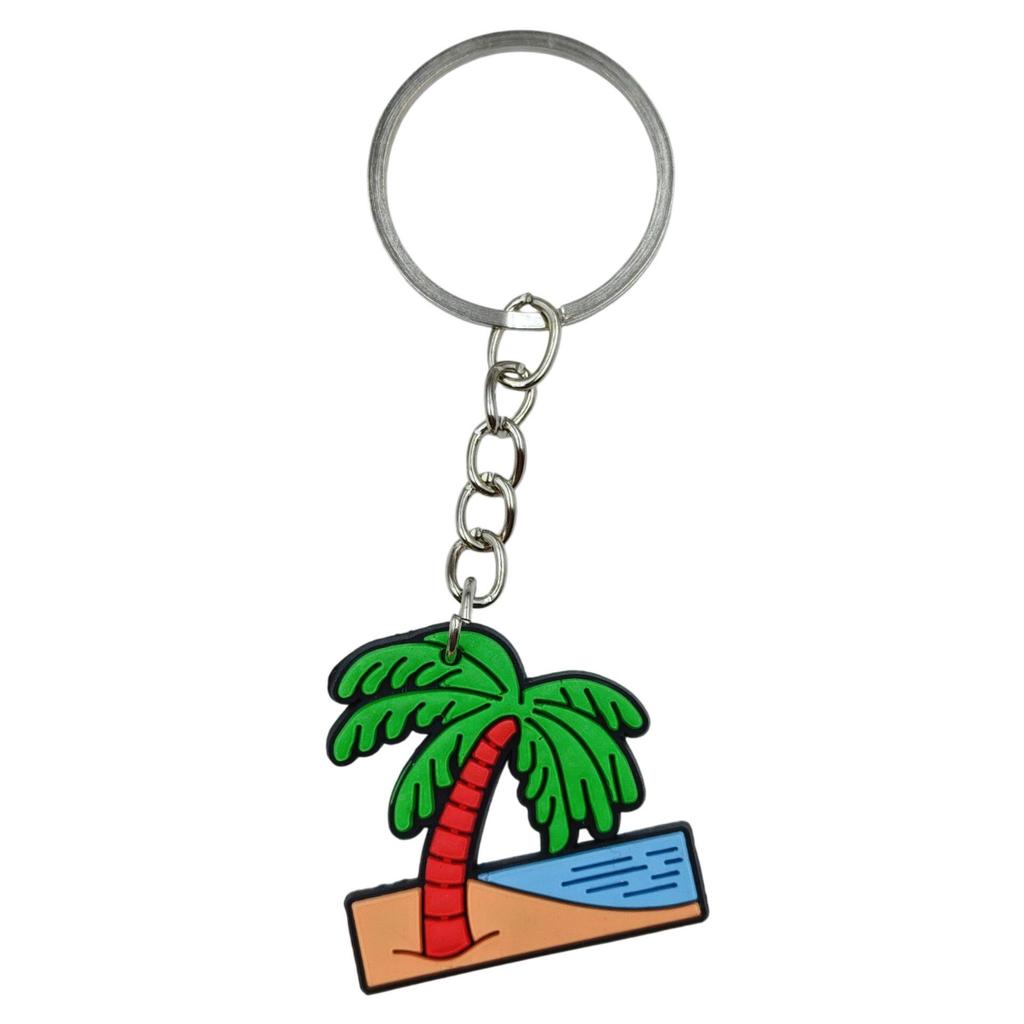 Creative Sports Keychain: Soft PVC Rubber Keyring for Football, Basketball, Volleyball, Rugby Bag Pendant
