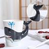 Керамическая кофейная кружка с 3D-ручкой в виде зебры - Уникальная кружка в подарок с животным