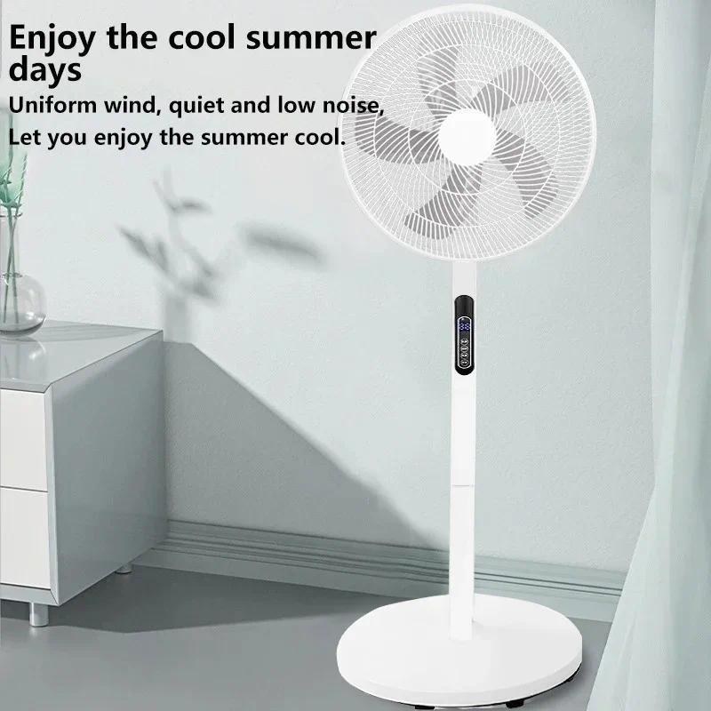 16 Inch Stand Floor Fan Household Powerful Vertical Electric Fan Shaking Head Timing Remote Control Fans Home Appliance
