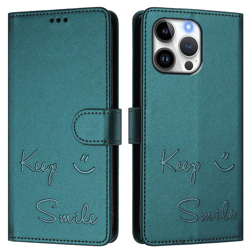 Leather Wallet Flip Case For Doogee N55 Plus N60 Pro Note 58 59 56 56x Keep Smile Embossed Design with Wrist Strap