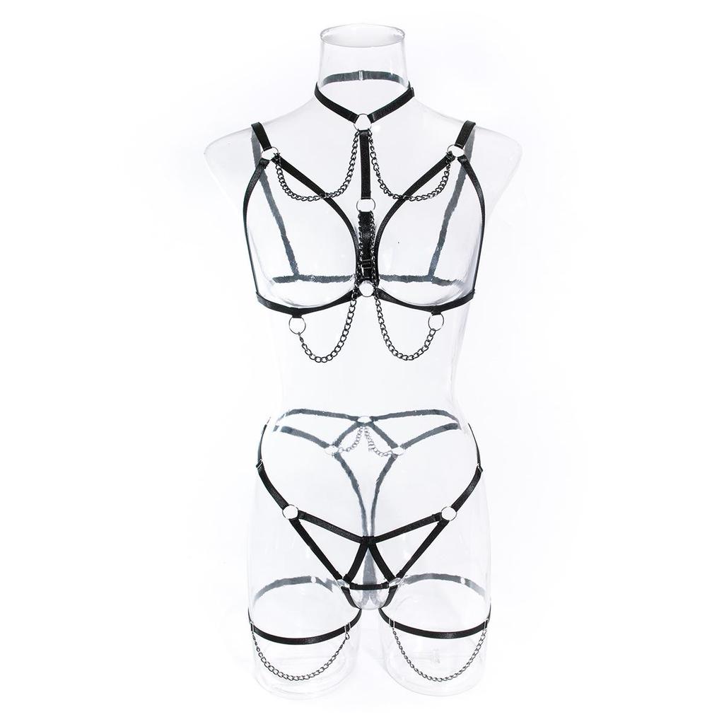 Women's Metal Chain Cutout Erotic Lingerie