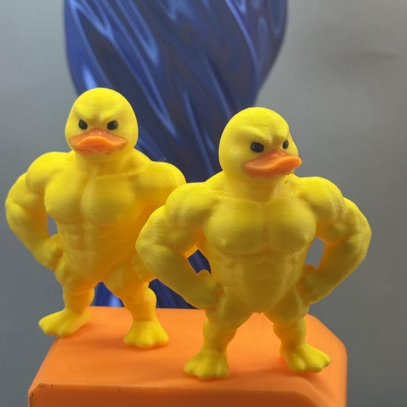 3D Смешная Утка с Мышцами Веселый Подарок на День Рождения Украшение для Офиса Гостиной 3D Печатные Поделки Подарок Злая Утка