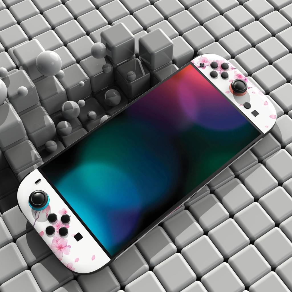 PlayVital Nintendo Switch 2 Console and Protective Sticker Set with Customizable Vinyl Dock Grip Stickers Whisper (2025) Joy-Con (2 Sets) Stickers, &