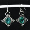 Изумрудные старинные серьги из стерлингового серебра 925 пробы, серьги-подвески из серебра в стиле бохо, подарки на день рождения, подарки для нее