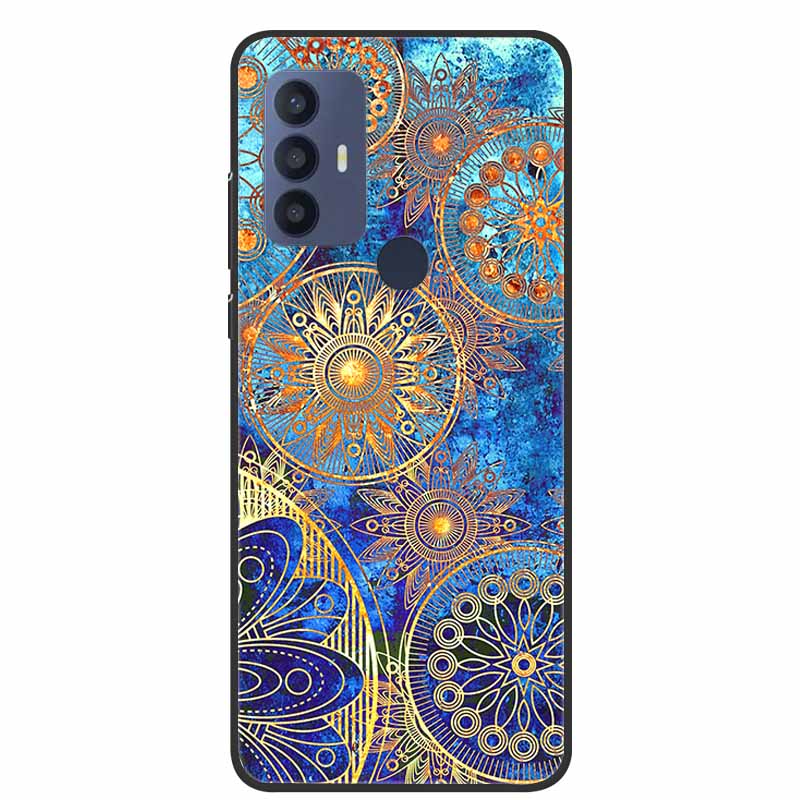 Для чехла TCL 30 SE Мягкий силикон Мраморный ТПУ Черная крышка для телефона TCL 305 306 30SE 6.52'' Задние чехлы для TCL30SE 6165H Coque новый