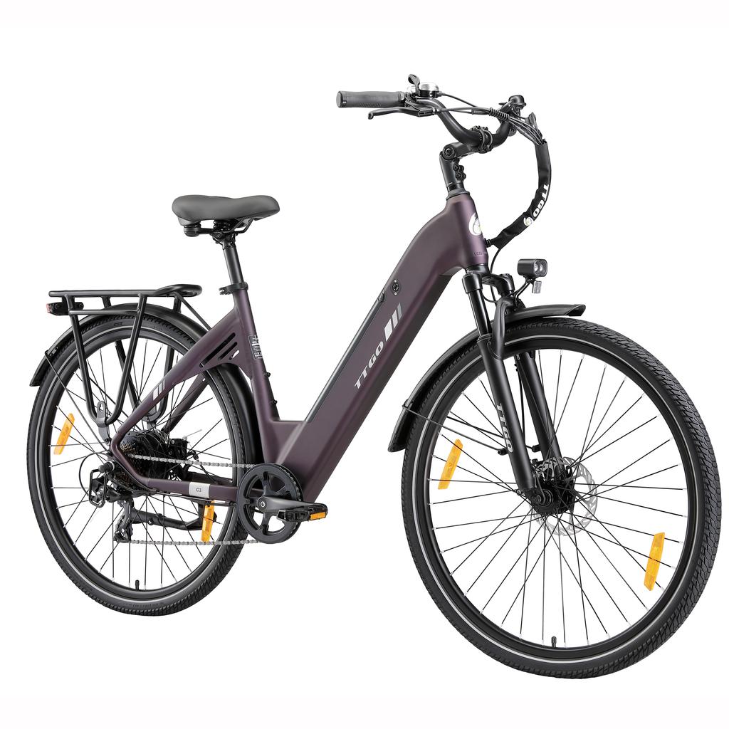TTGO C3 SE Multi Terrain Electric Bicycle For Adult 28 Inch Tires 250W Motor 36V20Ah Battery City Community E-Bike With All-Terrain Braking