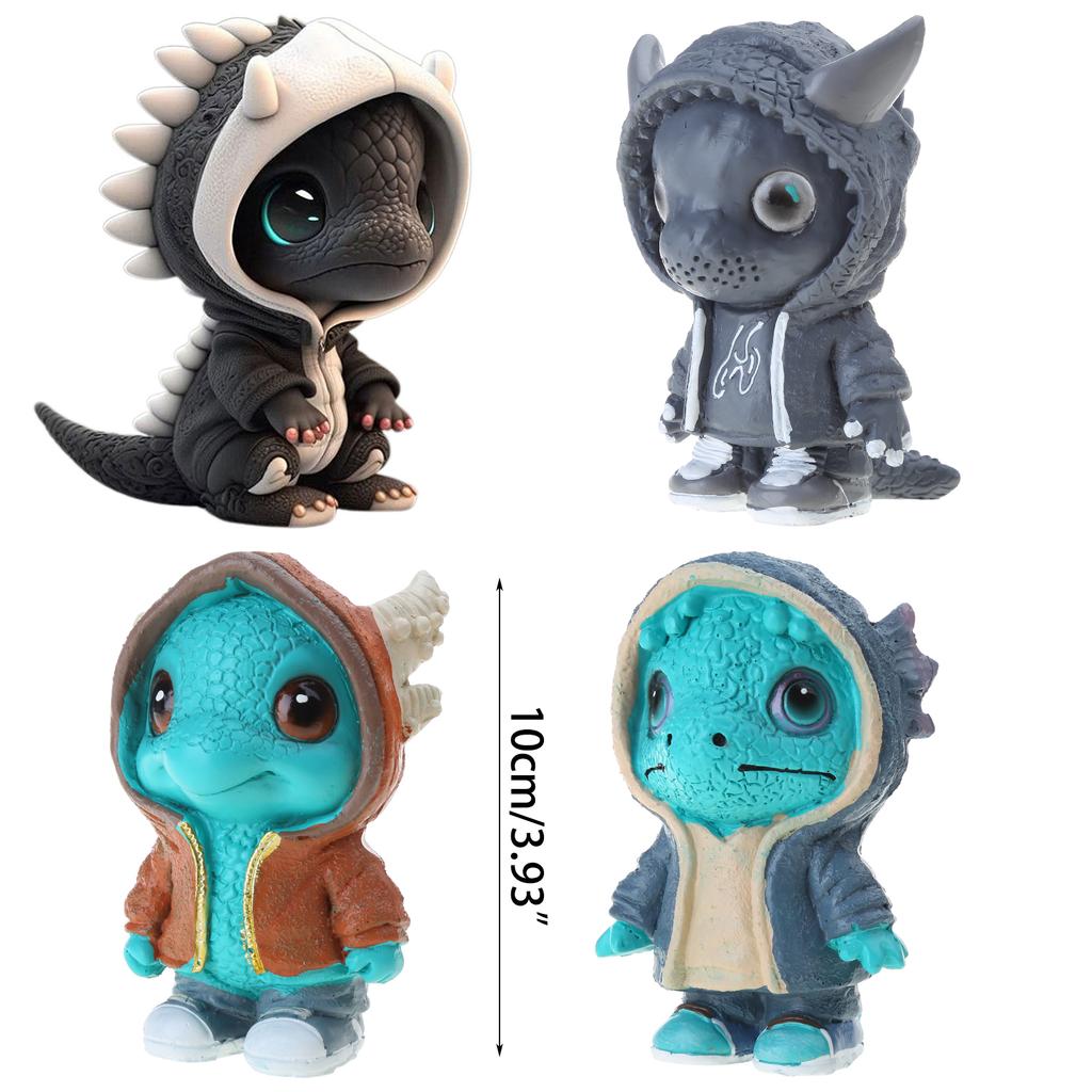 Милая статуэтка динозавра, скульптура, настольные украшения для дома, забавный злой дракон, скульптура детеныша, рождественский подарок