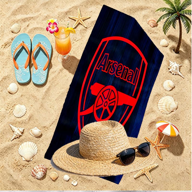 football team F.C Print Beach Towel, Versatile Lightweight Absorbent Beach Towel for Pool Surf Yoga Bathroom, Perfect Birthday Holiday Gift