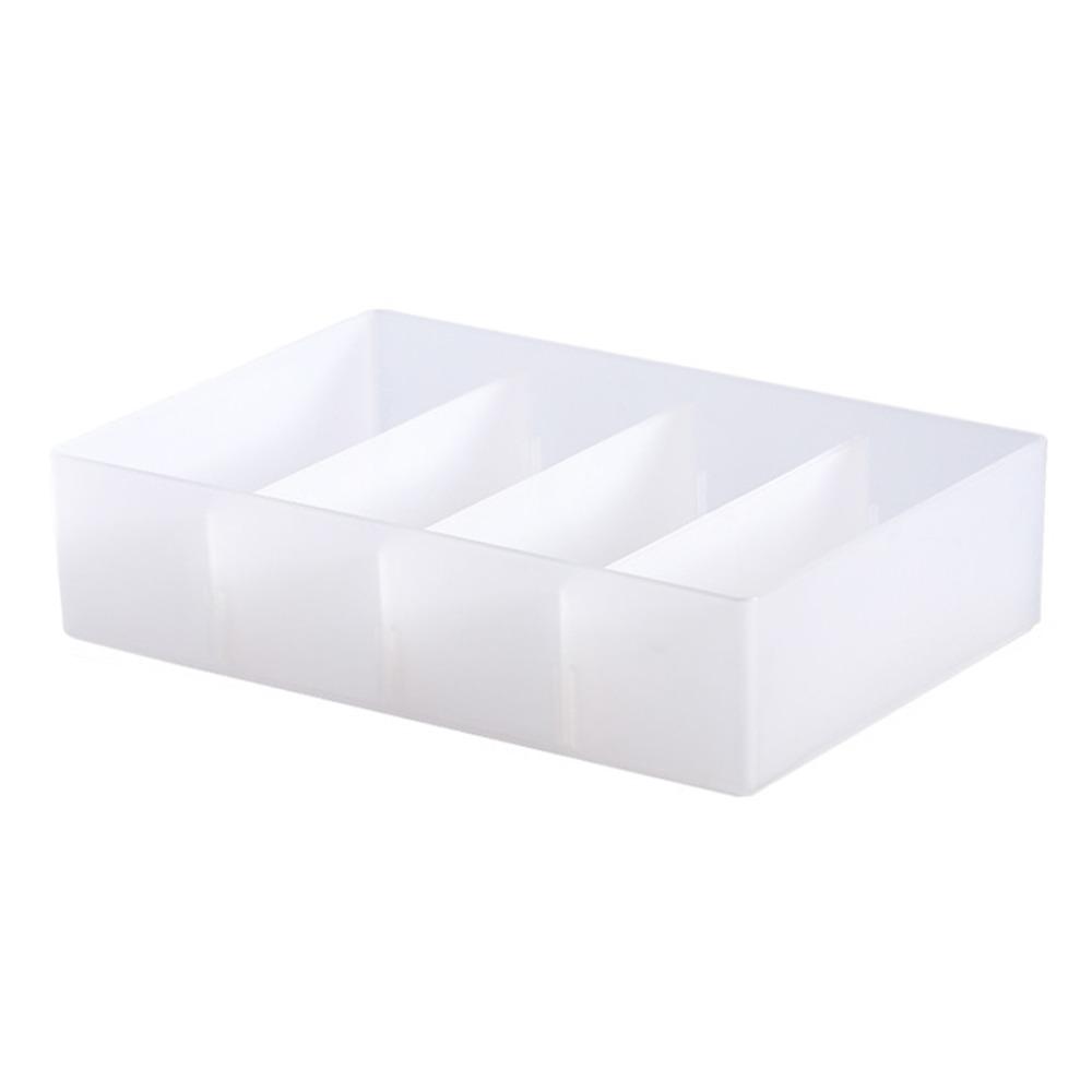 4 Section Drawer Organizer Versatile Translucent Divided Organizer Bins PP Removable Partition Storage Organizer Bin Bedroom