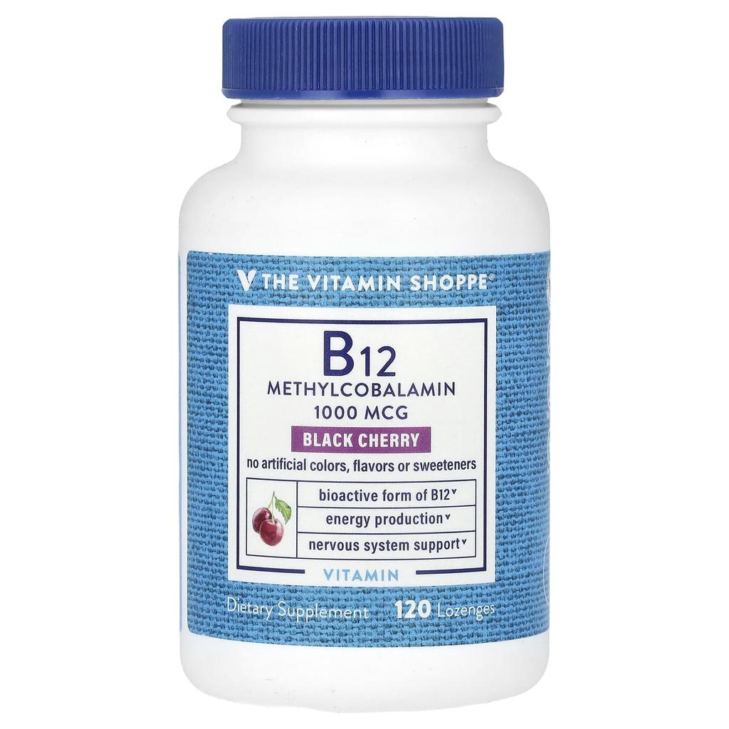 Black Cherry, B12, 1,000Mcg, 120 Lozenges