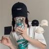 Хлопковая Бейсболка Однотонная Для Женщин Вышивка Буквой Козырек Кепка Уличная Повседневная Девочка Солнцезащитные Кепки