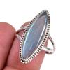 Natural Labradorite Gemstone 925 Solid Sterling Silver Jewelry Ring Size 10 Y9E54