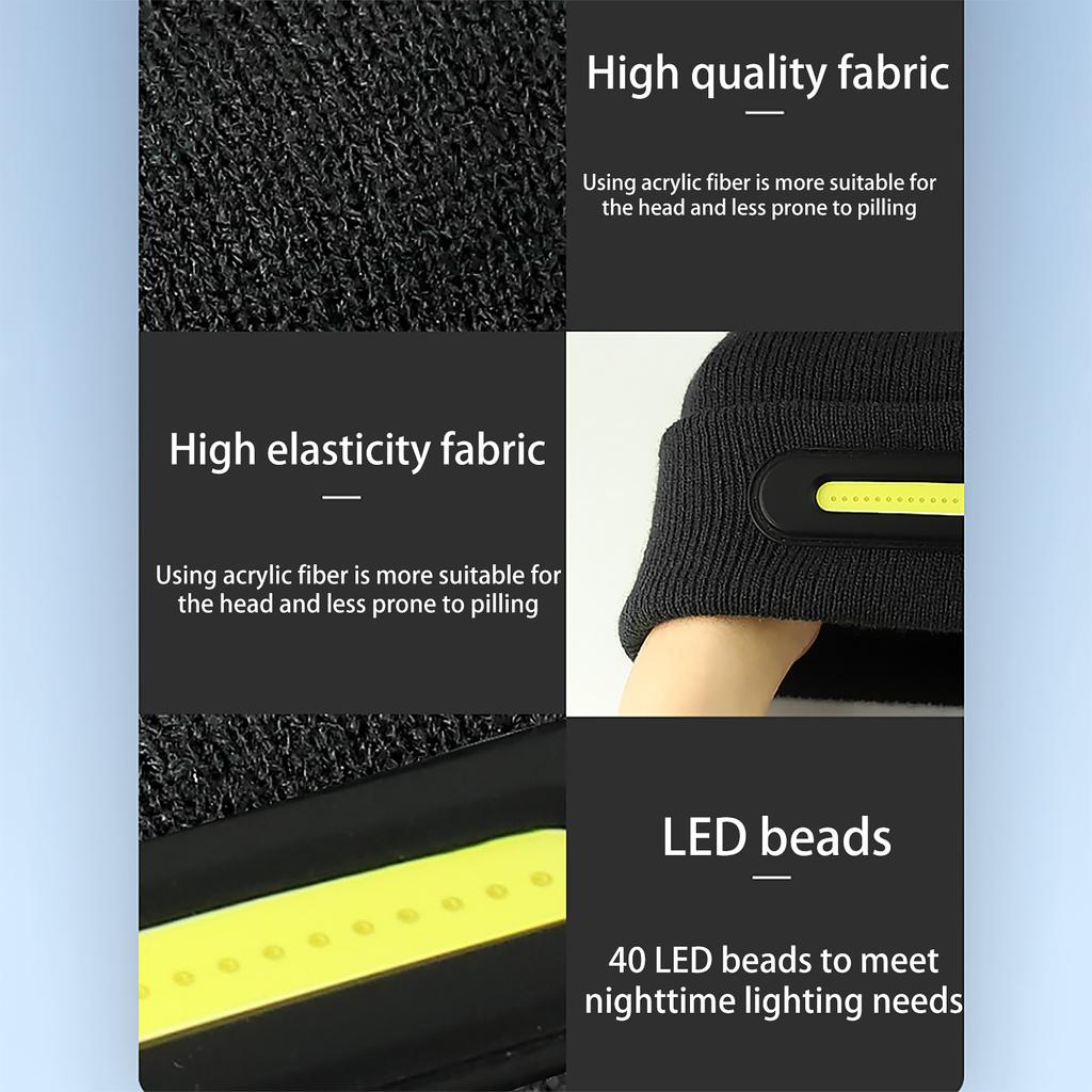 Яркое освещение теплая шапка для спорта на открытом воздухе морозостойкая лампа шапка светодиодное освещение перезаряжаемая светящаяся шапка