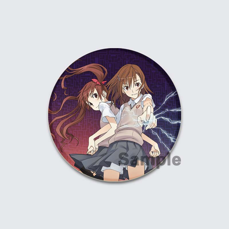 32/44/58 мм A Certain Scientific Railgun HD Брошь Значок Аниме Мультяшная Фигурка Мисака Микото/Ваннай Кинухо Круглые Демонстрационные Булавки Ювелирные Изделия Подарки