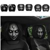 2Pcs Scary Face Printing Car Headrest Cover Car Headrest Protector  Auto Interior Accessories