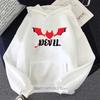 Angel Demon Printed Hoodies Men Women Casual Fashion Classic Autumn Winter O-Neck Long Sleeve Sweatshirts Fleece Pullover