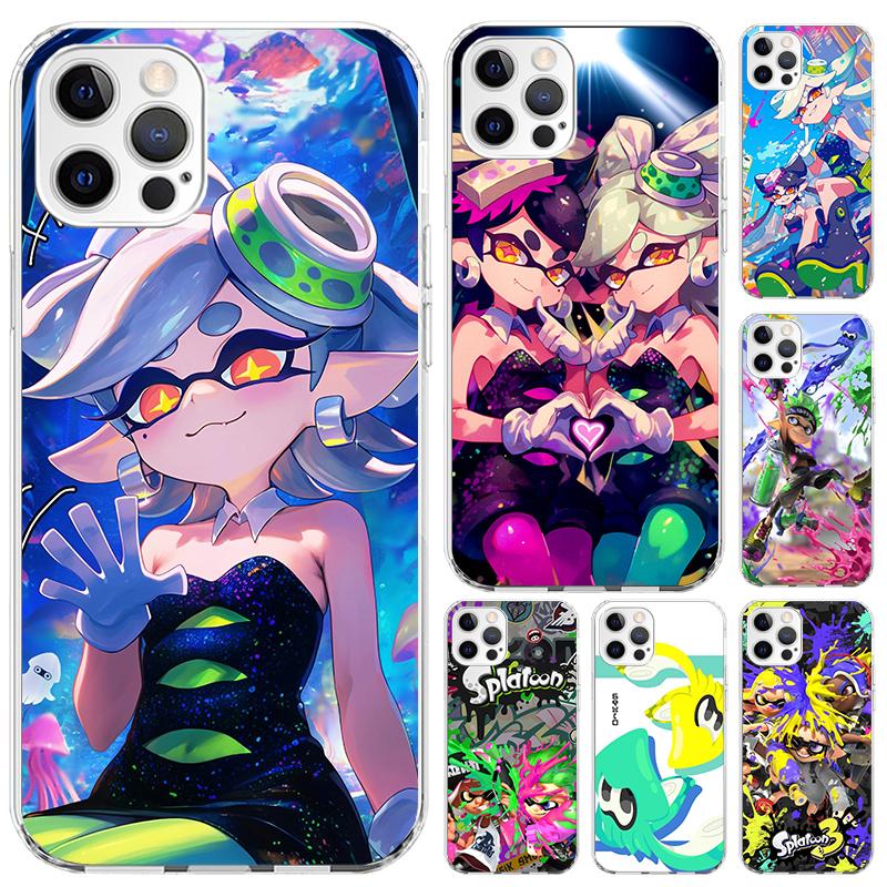 Игровой чехол S-Splatoons для iPhone 17 Air 16 15 Plus 14 13 Mini 12 11 Pro Max 16E 7 8 SE 2020 Мягкий чехол-накладка с принтом 17 Air
