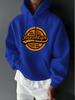 Men's Brooklyn-Themed Hooded Sweatshirt with Brooklyn Round Badge Print - Vintage American Style Hoodie, Long Sleeve Pullover Hood