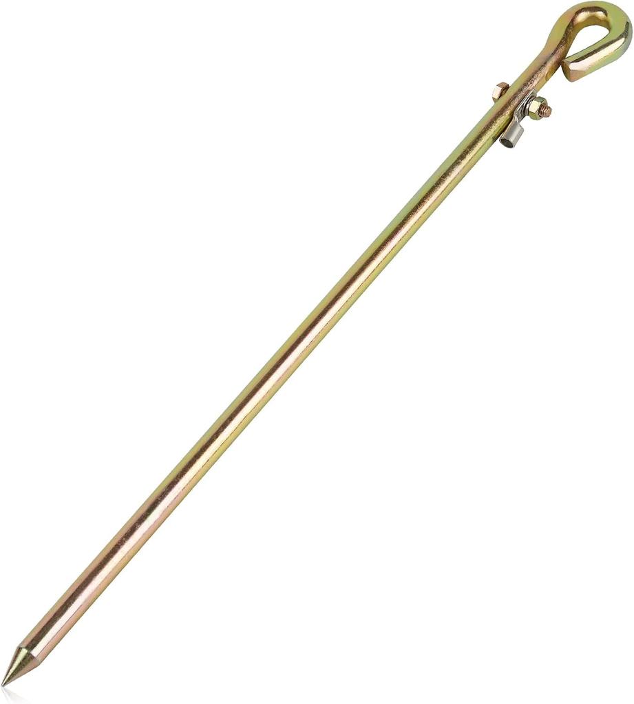 1pc Portable Ground Rod Grounding Pin With 20A 50A Ground Wire Lug For Electric Fences Antennas Satellite Dishes