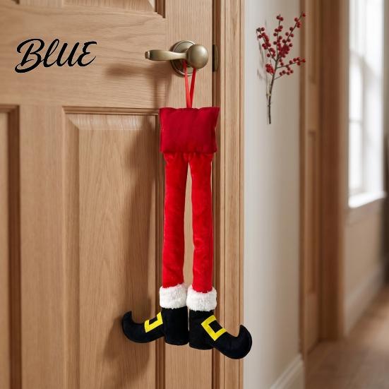 Рождественский ornament для женщин Ноги эльфа Ноги Санты Подвесные ornaments Плюшевый набивной Рождественский Автомобильный кулон Декоративный Веселый Праздничный Декор Ручка двери зеркала,