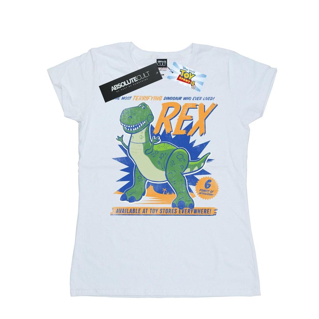 Disney Womens/Ladies Toy Story 4 Rex Terrifying Dinosaur Cotton T-Shirt